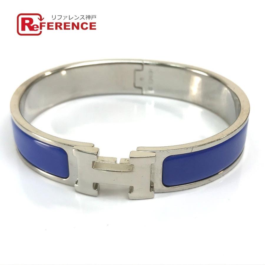 HERMES エルメス クリッククラックPM ブレスレット アクセサリー バングル メタル レディース ブルー/シルバー | HERMES