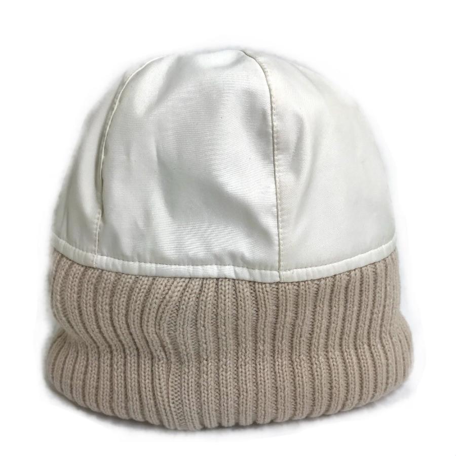 CHANEL シャネル CC ココマーク スポーツライン ロゴ ニットキャップ ニット帽 ポリエステル アイボリー/ベージュ レディース S【中古】 | CHANEL | 01