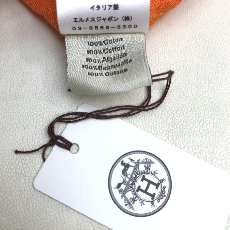 未使用 HERMES エルメス Hロゴ刺繍 胸ポケット 半袖Ｔシャツ トップス