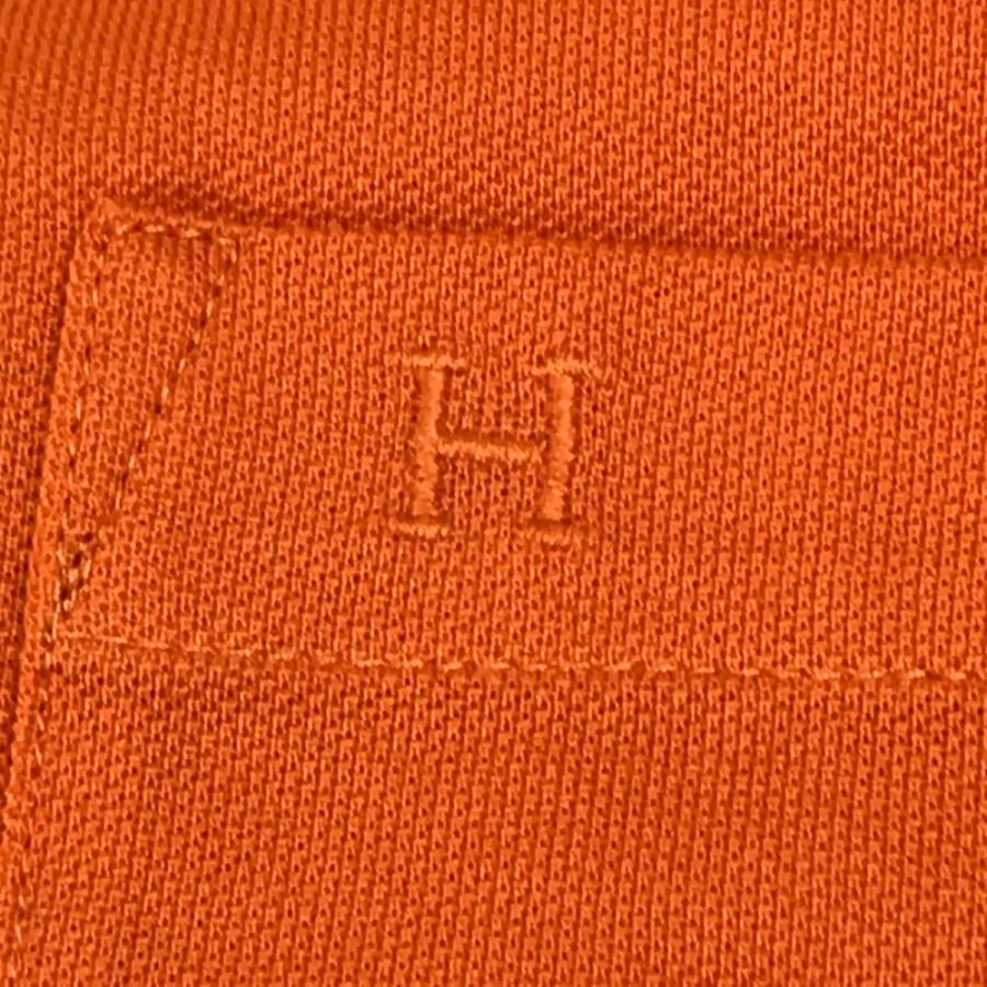 未使用 HERMES エルメス Hロゴ刺繍 胸ポケット 半袖Ｔシャツ トップス