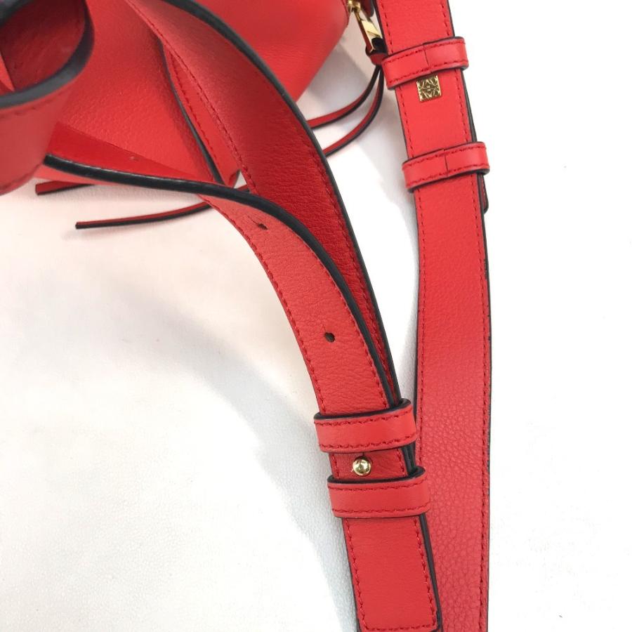 LOEWE ロエベ 387.30.N60 ハンモック スモール ロゴ 2WAY ショルダーバッグ ハンドバッグ レザー レッド | LOEWE | 11
