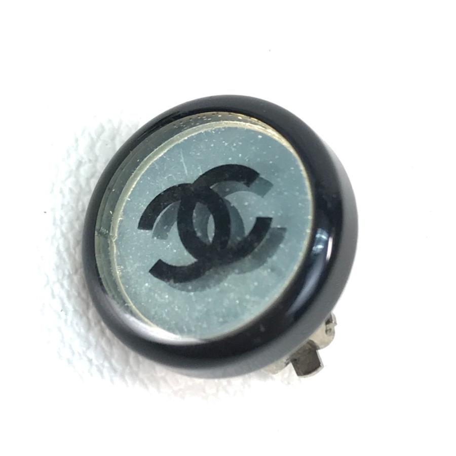 大人女性の シャネル CHANEL CC 01P 丸形 サークル ミラー ロゴ ココマーク イヤリング