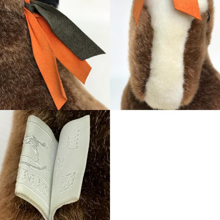 HERMES - エルメス エルミーPM 馬 ポニー ホース ぬいぐるみ オブジェ ブラウン HERMES エルメス エルミーPM 馬 ポニー ホース ぬいぐるみ