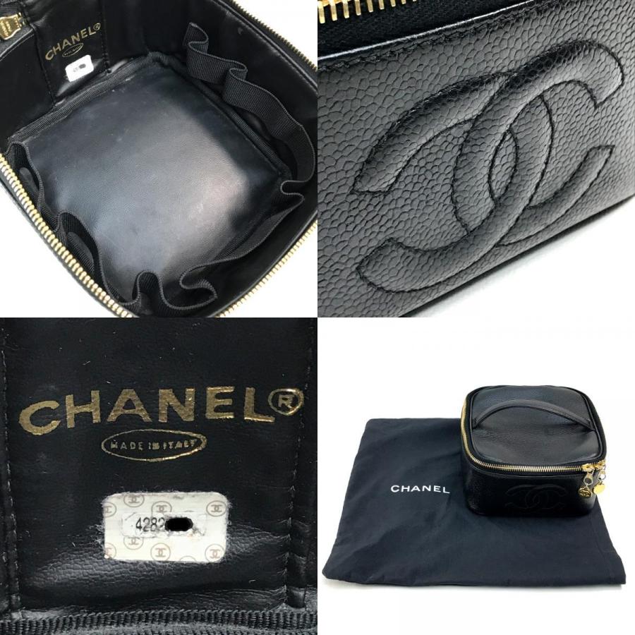 CHANEL シャネル 横型 CC ココマーク ロゴ ハンドバッグ 化粧ポーチ