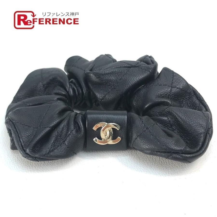 CHANEL 美品 シャネル CC ココマーク マトラッセ キルティング ヘア  