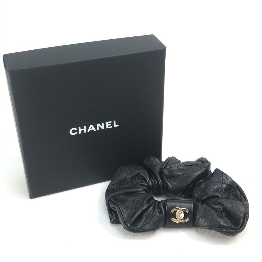 CHANEL 美品 シャネル CC ココマーク マトラッセ キルティング ヘア  