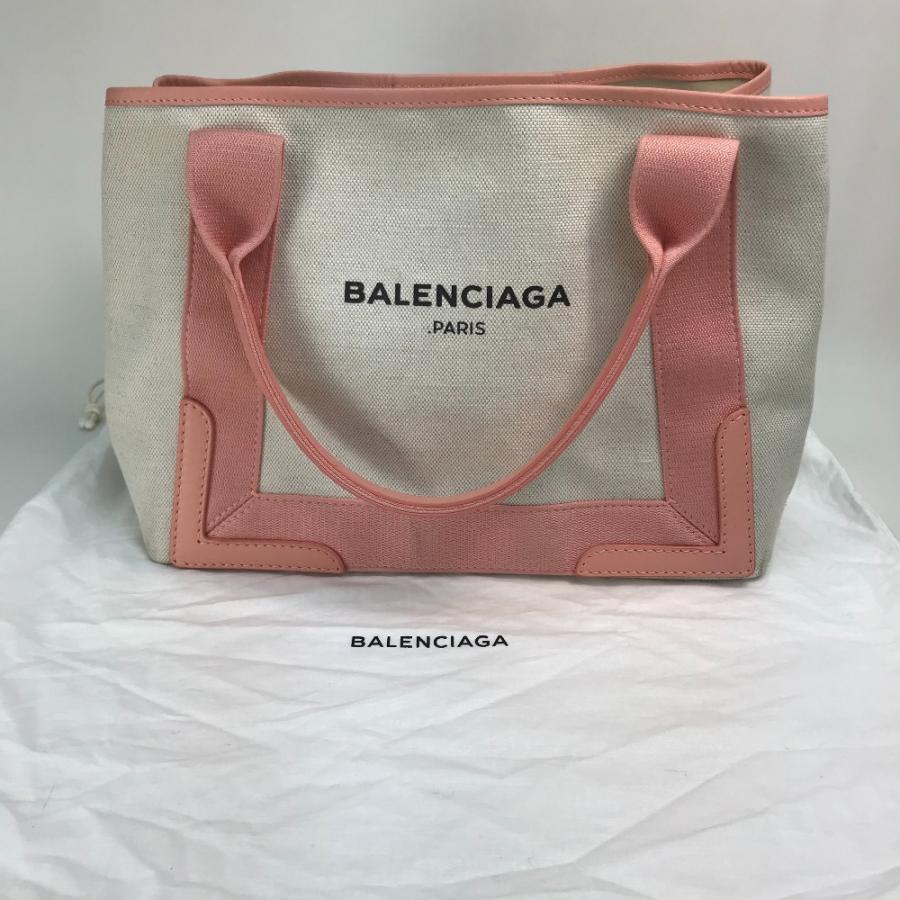BALENCIAGA バレンシアガ 339933 ネイビーカバスS ハンドバッグ トートバッグ キャンバス/レザー ナチュラル/ライトピンク | BALENCIAGA | 12