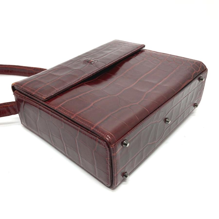 VERSACE ヴェルサーチ メデューサ クロコ型押し 肩掛け 斜め掛け ショルダーバッグ レザー レディース ボルドー |  | 03