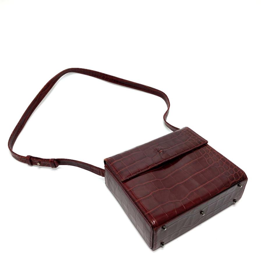 VERSACE ヴェルサーチ メデューサ クロコ型押し 肩掛け 斜め掛け ショルダーバッグ レザー レディース ボルドー |  | 08