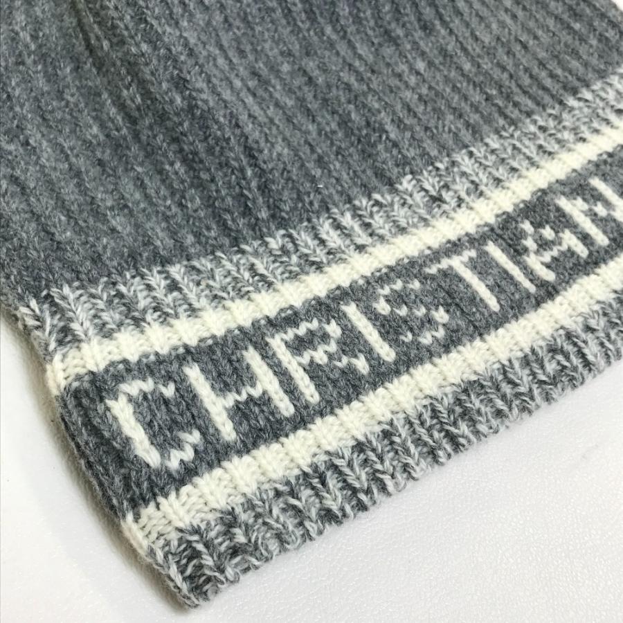 美品 Christian Dior ディオール ロゴ D-White(D- ) ビーニー ニット帽