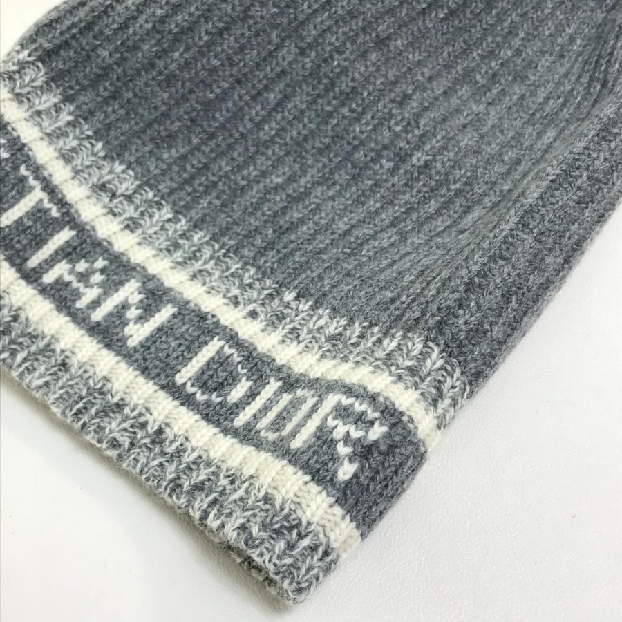 美品 Christian Dior ディオール ロゴ D-White(D- ) ビーニー ニット帽