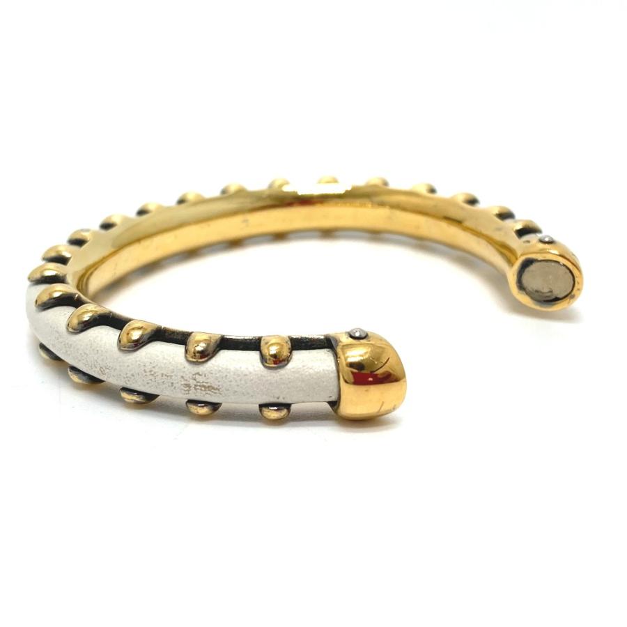 HERMES エルメス ホースシュー ヴィンテージ ブレスレット オープンバングル メタル/レザー レディース ホワイト | HERMES | 04