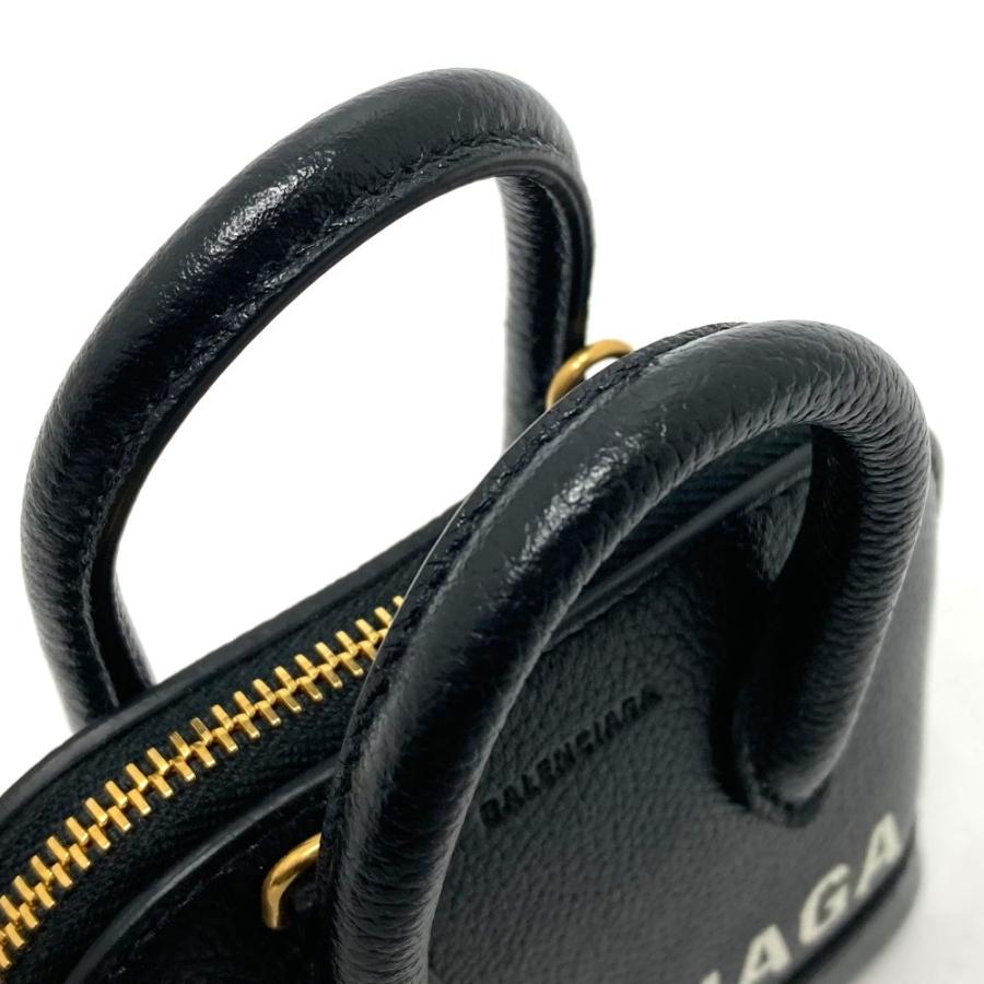 美品 BALENCIAGA バレンシアガ 639756 ヴィルトップ 2WAY ハンドバッグ ロゴ ショルダーバッグ レザー ブラック レディース【中古】 | BALENCIAGA | 05