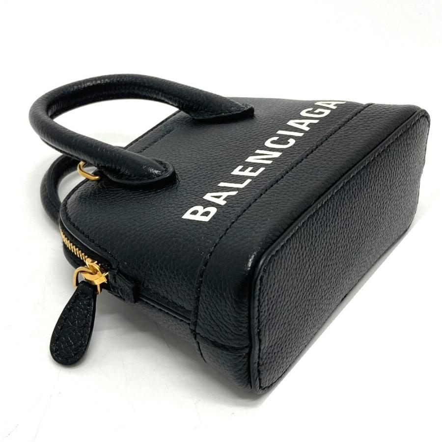 美品 BALENCIAGA バレンシアガ 639756 ヴィルトップ 2WAY ハンドバッグ ロゴ ショルダーバッグ レザー ブラック レディース【中古】 | BALENCIAGA | 08
