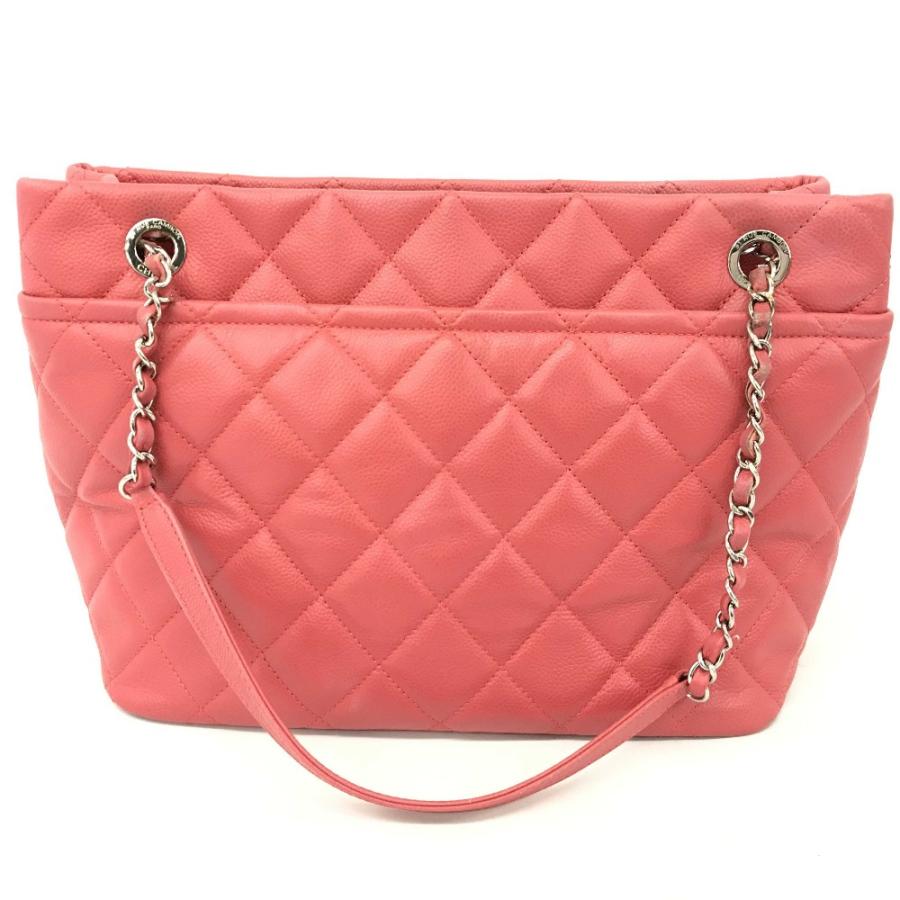 CHANEL シャネル A67921 CC ココマーク マトラッセ チェーンショルダー ハンドバッグ トートバッグ キャビアスキン ピンク レディース | CHANEL | 01