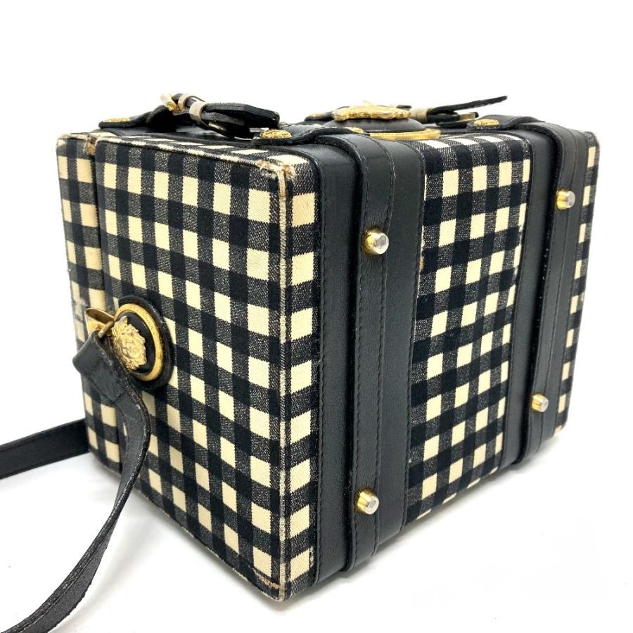 Gianni Versace ジャンニ・ヴェルサーチ メデューサ ギンガムチェック ヴィンテージ ショルダーバッグ バニティバッグ レディース【中古】 | GIANNI VERSACE | 02