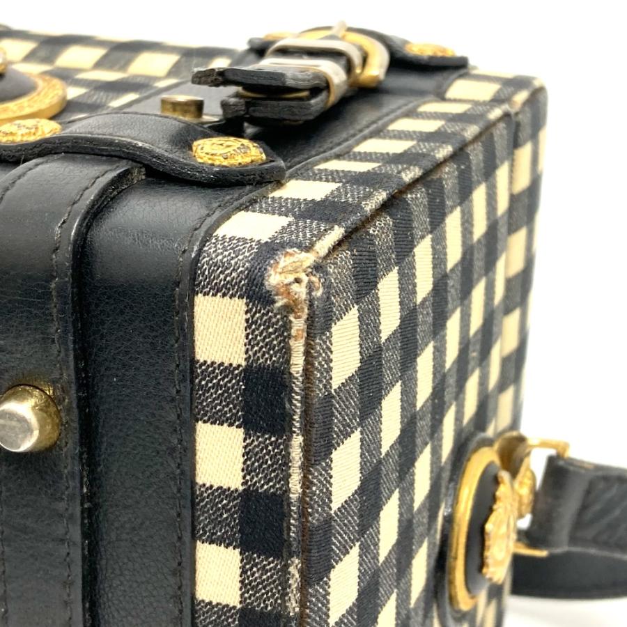 Gianni Versace ジャンニ・ヴェルサーチ メデューサ ギンガムチェック ヴィンテージ ショルダーバッグ バニティバッグ レディース【中古】 | GIANNI VERSACE | 07