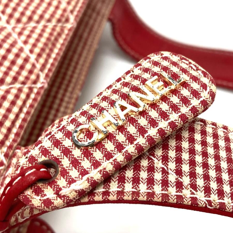 CHANEL シャネル CCココマーク マトラッセ ギンガムチェック 肩掛け トートバッグ ショルダーバッグ レディース【中古】 | CHANEL | 05