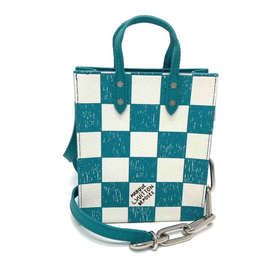 未使用 LOUIS VUITTON ルイヴィトン N60495 ダミエチェッカーボード サックプラＸＳ ショルダーバッグ レザー ターコイズ レディース | LOUIS VUITTON | 01