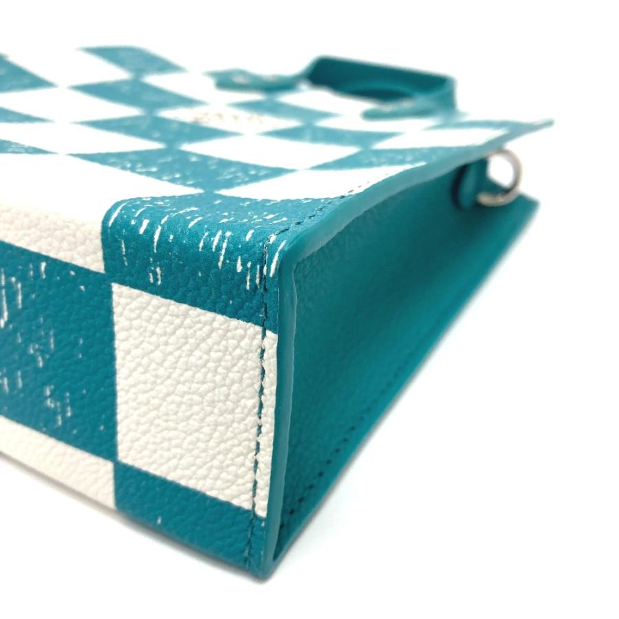 未使用 LOUIS VUITTON ルイヴィトン N60495 ダミエチェッカーボード サックプラＸＳ ショルダーバッグ レザー ターコイズ レディース | LOUIS VUITTON | 06