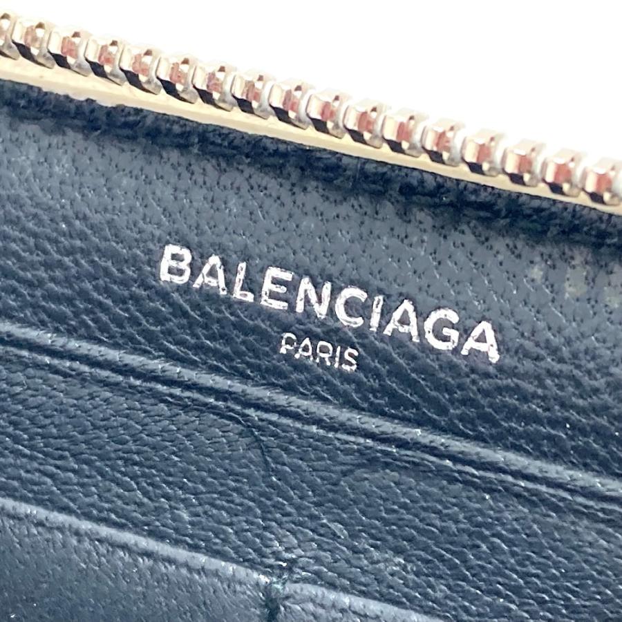 BALENCIAGA バレンシアガ 490625 ロゴ エブリデイ EVERYDAY ラウンドファスナー 長財布 レザー ホワイト ユニセックス【中古】 | BALENCIAGA | 08