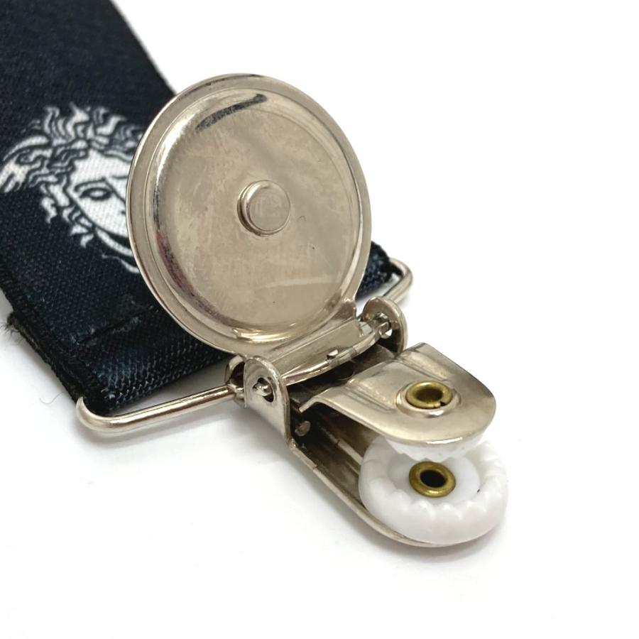 VERSACE ヴェルサーチ 千鳥柄 メデューサ サスペンダー ズボン吊り ファッション小物 ベルト ホワイト×ブラック キッズ【中古】 |  | 04