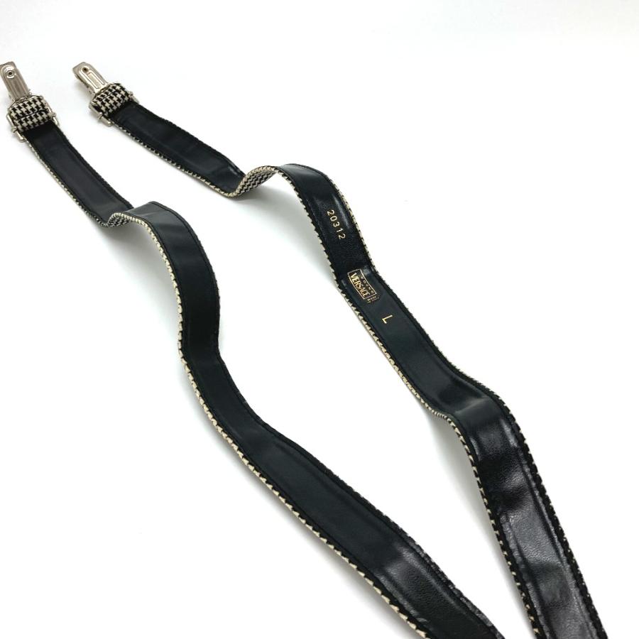 VERSACE ヴェルサーチ 千鳥柄 メデューサ サスペンダー ズボン吊り ファッション小物 ベルト ホワイト×ブラック キッズ【中古】 |  | 07