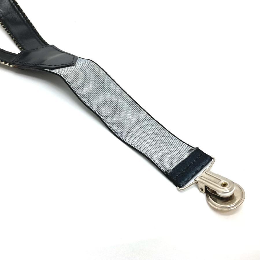 VERSACE ヴェルサーチ 千鳥柄 メデューサ サスペンダー ズボン吊り ファッション小物 ベルト ホワイト×ブラック キッズ【中古】 |  | 08