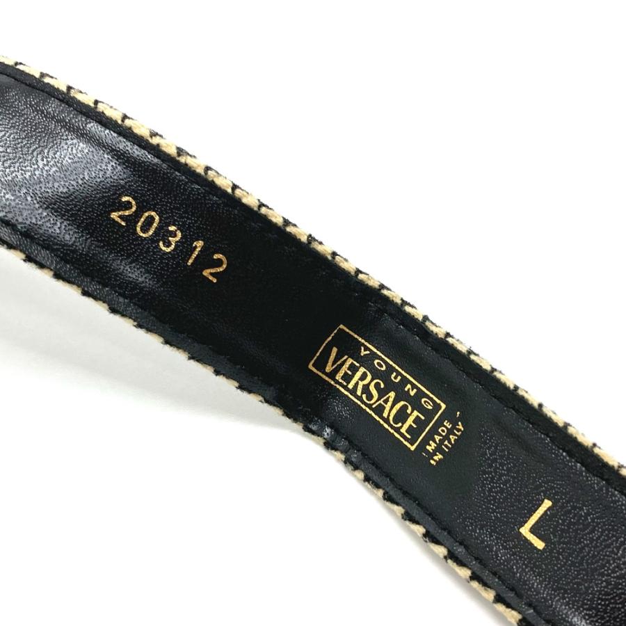 VERSACE ヴェルサーチ 千鳥柄 メデューサ サスペンダー ズボン吊り ファッション小物 ベルト ホワイト×ブラック キッズ【中古】 |  | 09