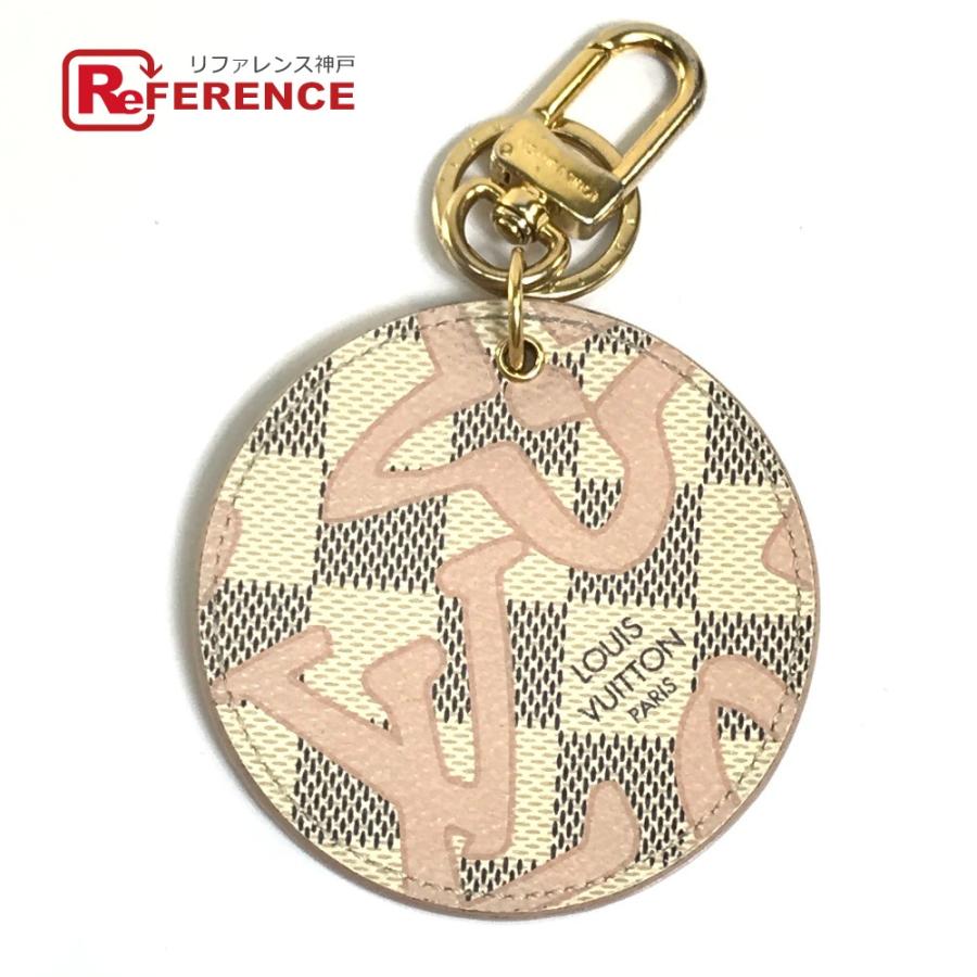 LOUIS VUITTON ルイヴィトン M61943 ポルトクレタイシエンヌ タヒチ チャーム ダミエアズール キーホルダー ピンク レディース【中古】 | LOUIS VUITTON