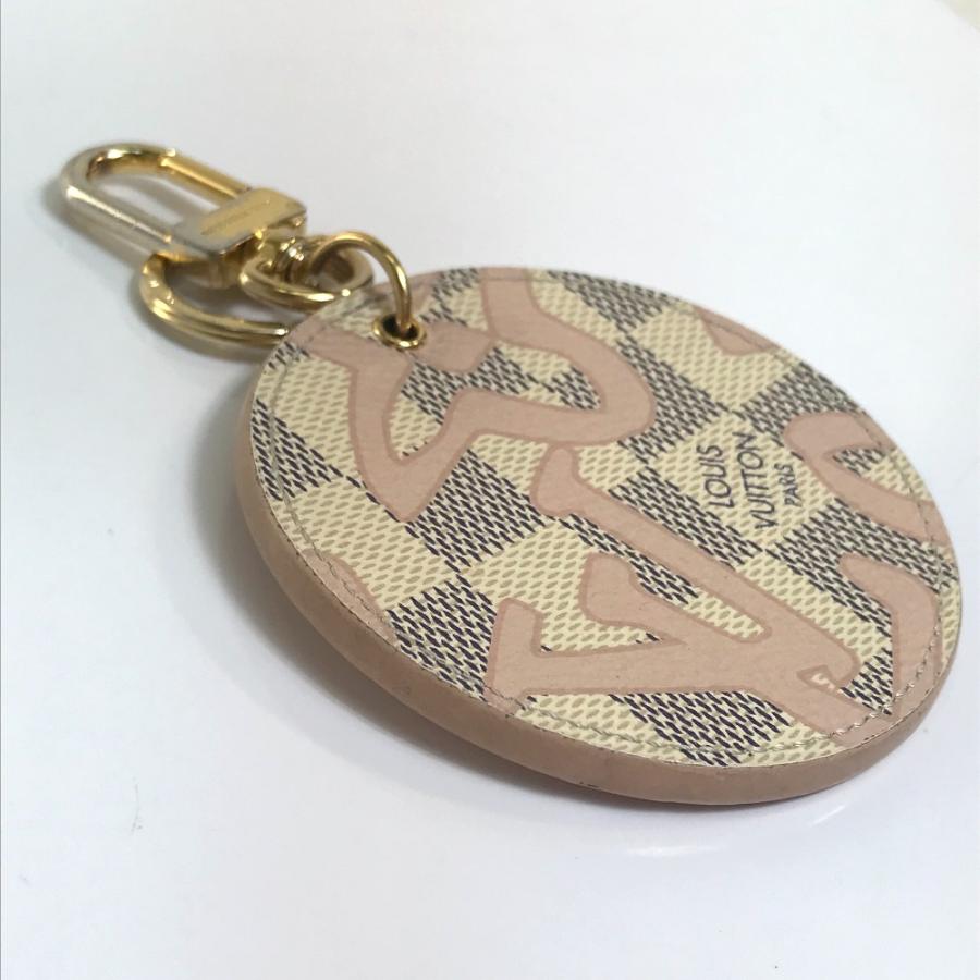 LOUIS VUITTON ルイヴィトン M61943 ポルトクレタイシエンヌ タヒチ チャーム ダミエアズール キーホルダー ピンク レディース【中古】 | LOUIS VUITTON | 02