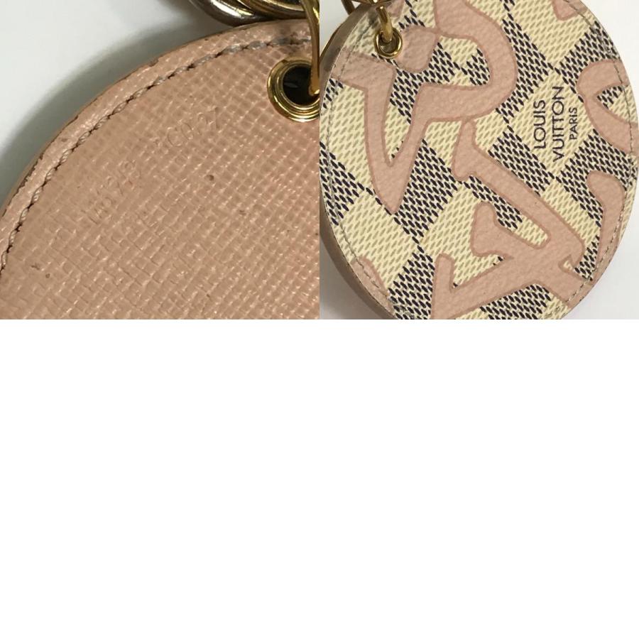 LOUIS VUITTON ルイヴィトン M61943 ポルトクレタイシエンヌ タヒチ チャーム ダミエアズール キーホルダー ピンク レディース【中古】 | LOUIS VUITTON | 09