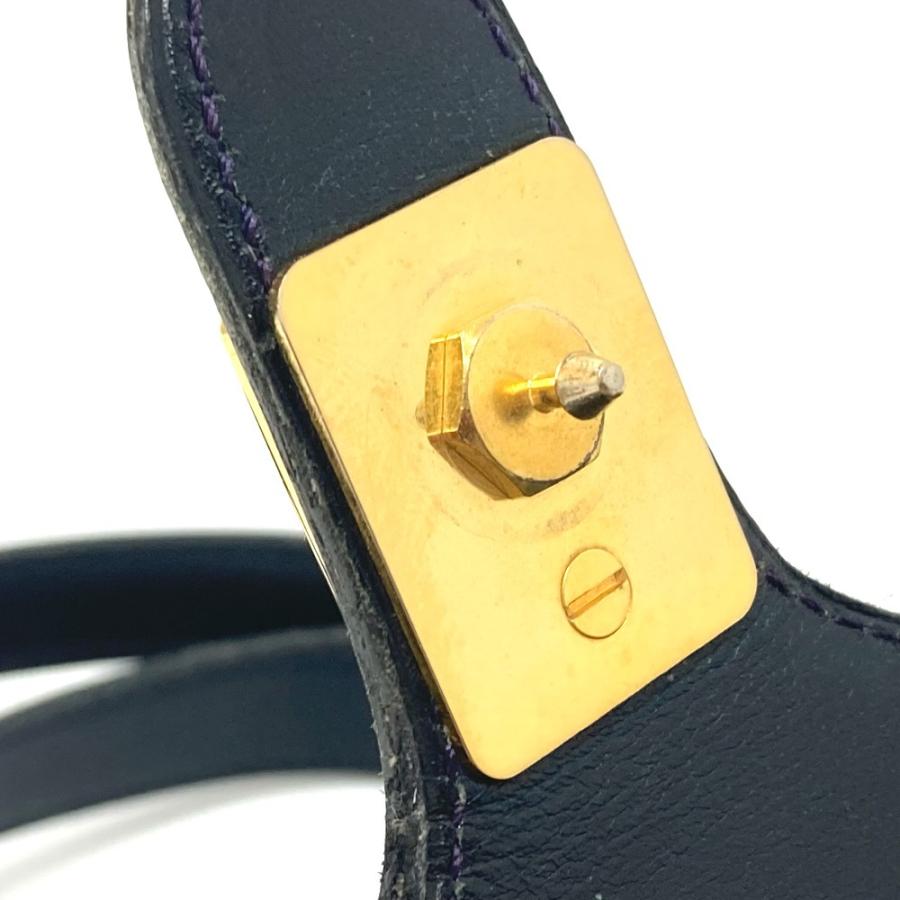 Christian Dior クリスチャンディオール トロッター ヴィンテージ ハンドバッグ ショルダーバッグ レザー ネイビー レディース【中古】 |  | 07