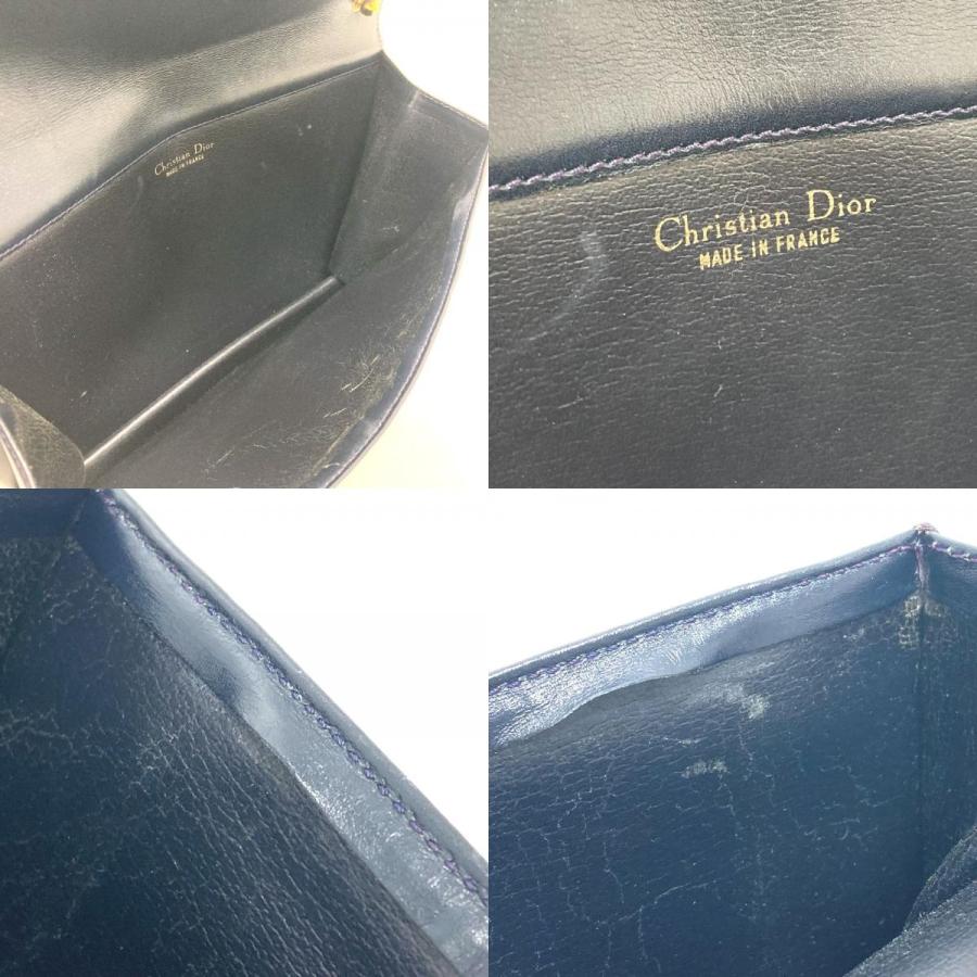 Christian Dior クリスチャンディオール ヴィンテージ カバン ハンドバッグ 肩掛け トロッター ショルダーバッグ ネイビー 【中古】 |  | 09