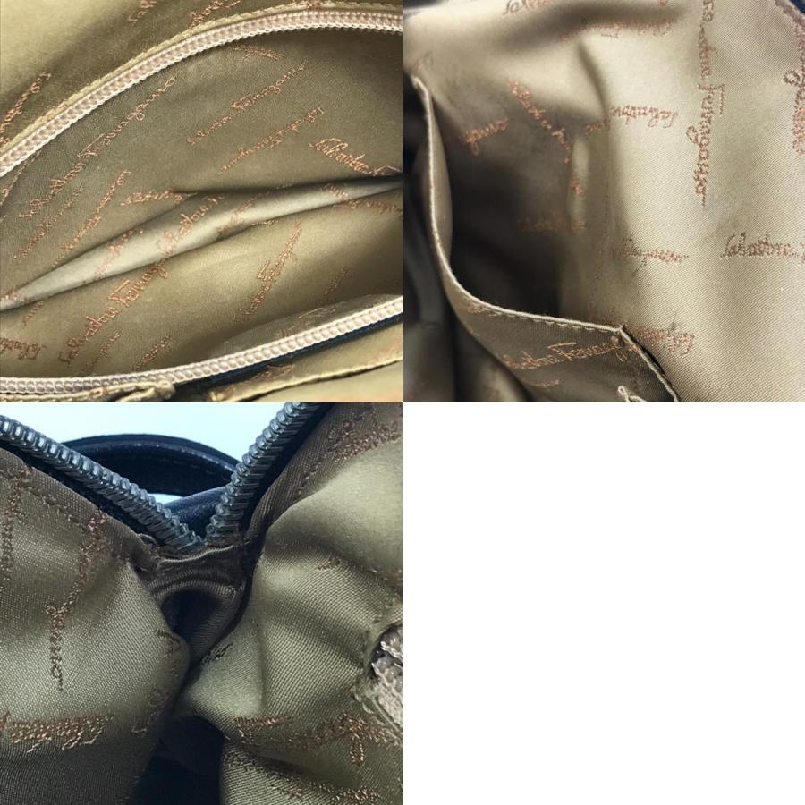 Salvatore Ferragamo サルヴァトーレフェラガモ AU-21-6806 ガンチーニ ハンドバッグ レザー ブラック レディース【中古】 |  | 09