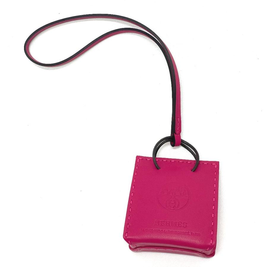 未使用 HERMES エルメス サックオランジュ バッグアクセサリー バッグチャーム ショッパー チャーム ローズメキシコ レディース【中古】 | HERMES | 01