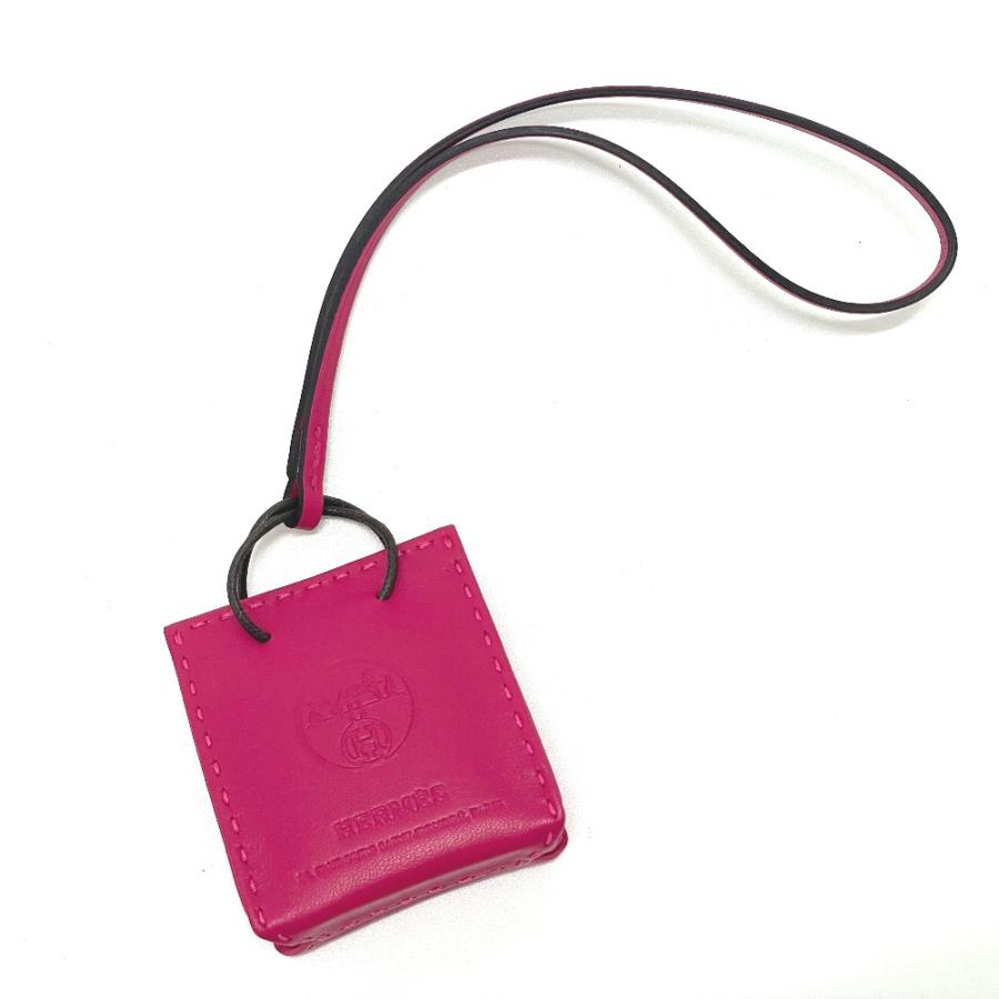 未使用 HERMES エルメス サックオランジュ バッグアクセサリー バッグチャーム ショッパー チャーム ローズメキシコ レディース【中古】 | HERMES | 02