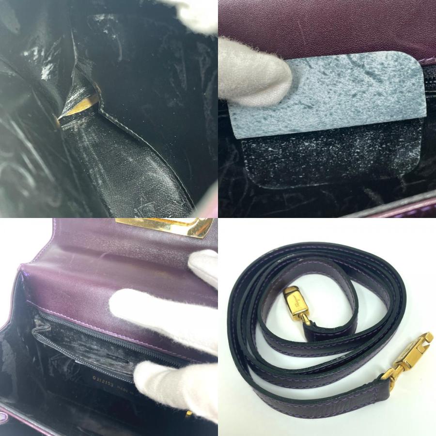 Salvatore Ferragamo サルヴァトーレフェラガモ ヴァラ ガンチーニ 2WAY ショルダーバッグ ハンドバッグ レザー パープル【中古】 |  | 09