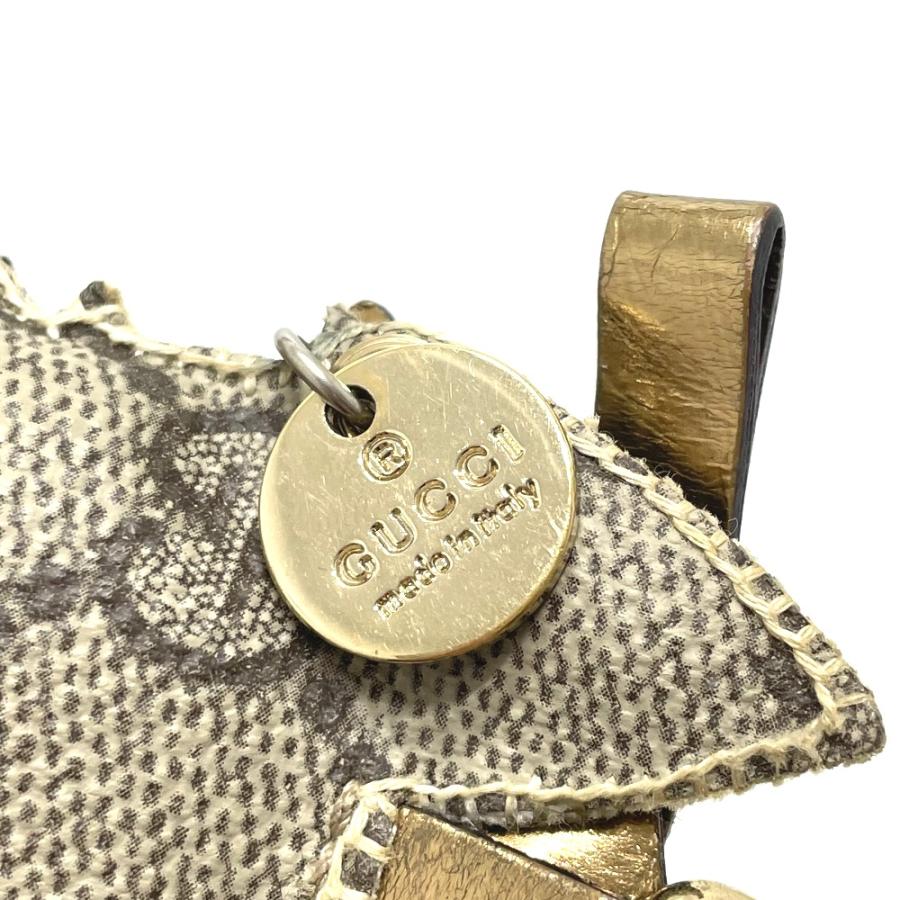 GUCCI グッチ キツネ グッチョリ キーホルダー チャーム GGスプリームキャンバス ベージュ レディース【中古】 | GUCCI | 05