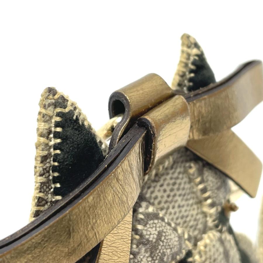 GUCCI グッチ グッチョリ バッグアクセサリー キーホルダー キーチャーム 犬 ジャーマンシェパード チャーム ベージュ レディース【中古】 | GUCCI | 08