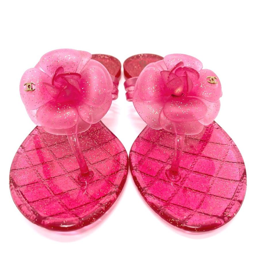 CHANEL シャネル G26012 カメリア CC ココマーク ビーチサンダル