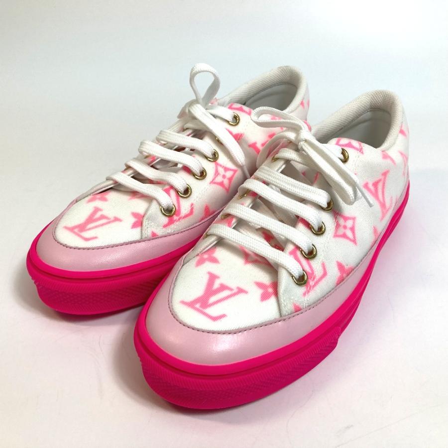 LOUIS VUITTON ルイヴィトン モノグラム ステラー ライン テクニカルファブリック ローカット ホワイト×ピンク レディース【中古】未使用 | LOUIS VUITTON | 02