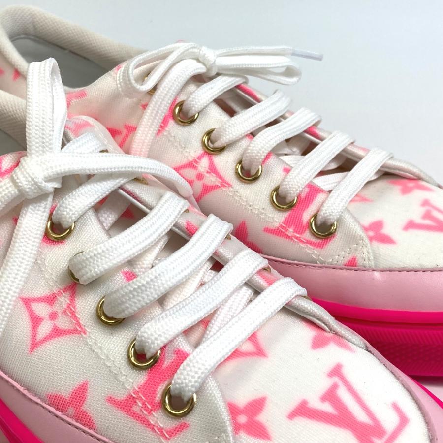 LOUIS VUITTON ルイヴィトン モノグラム ステラー ライン テクニカルファブリック ローカット ホワイト×ピンク レディース【中古】未使用 | LOUIS VUITTON | 03