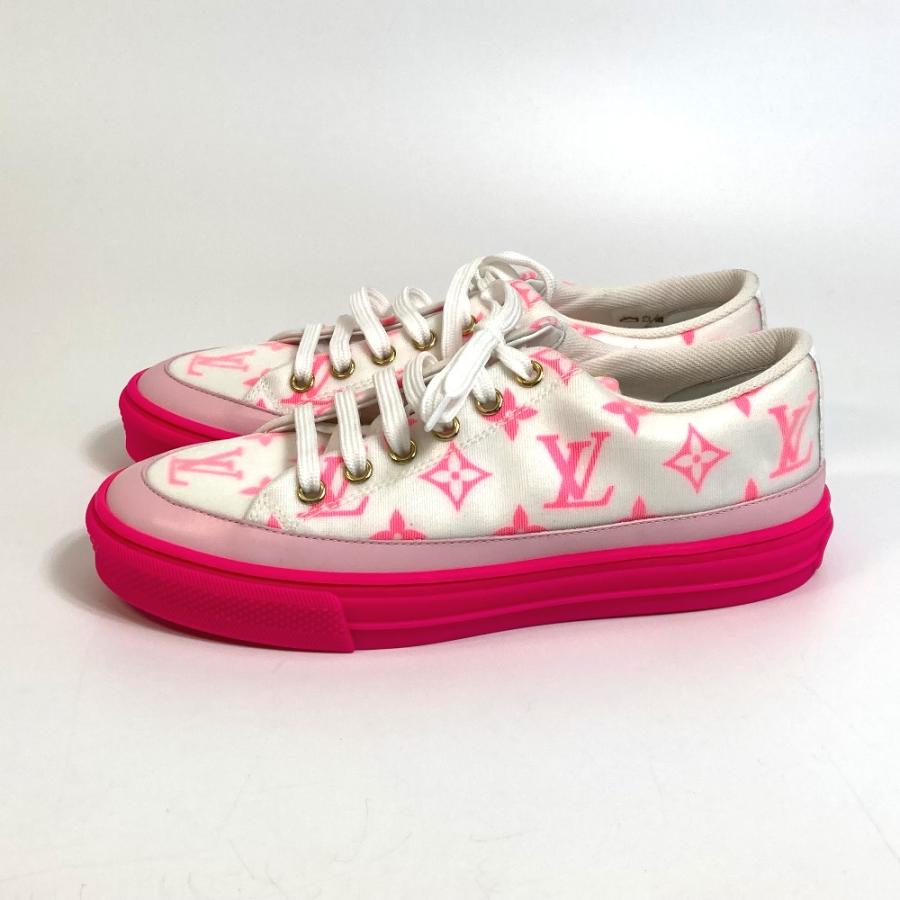 LOUIS VUITTON ルイヴィトン モノグラム ステラー ライン テクニカルファブリック ローカット ホワイト×ピンク レディース【中古】未使用 | LOUIS VUITTON | 07