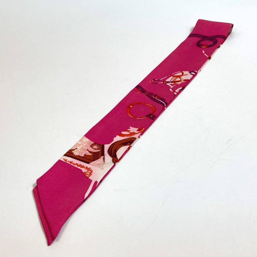 HERMES エルメス ファッション小物 総柄 ツイリー スカーフ シルク ピンク レディース【中古】 | HERMES | 05