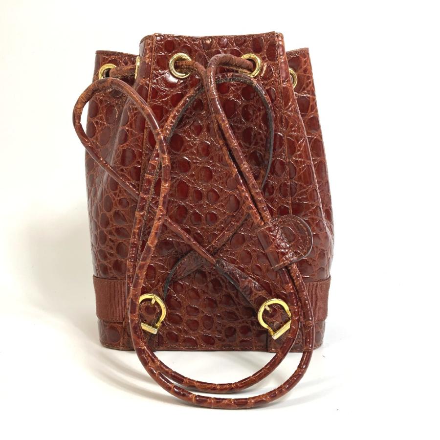 Salvatore Ferragamo サルヴァトーレフェラガモ AQ-215676 ヴァラ 型押し リュックサック レザー ブラウン レディース【中古】 |  | 01