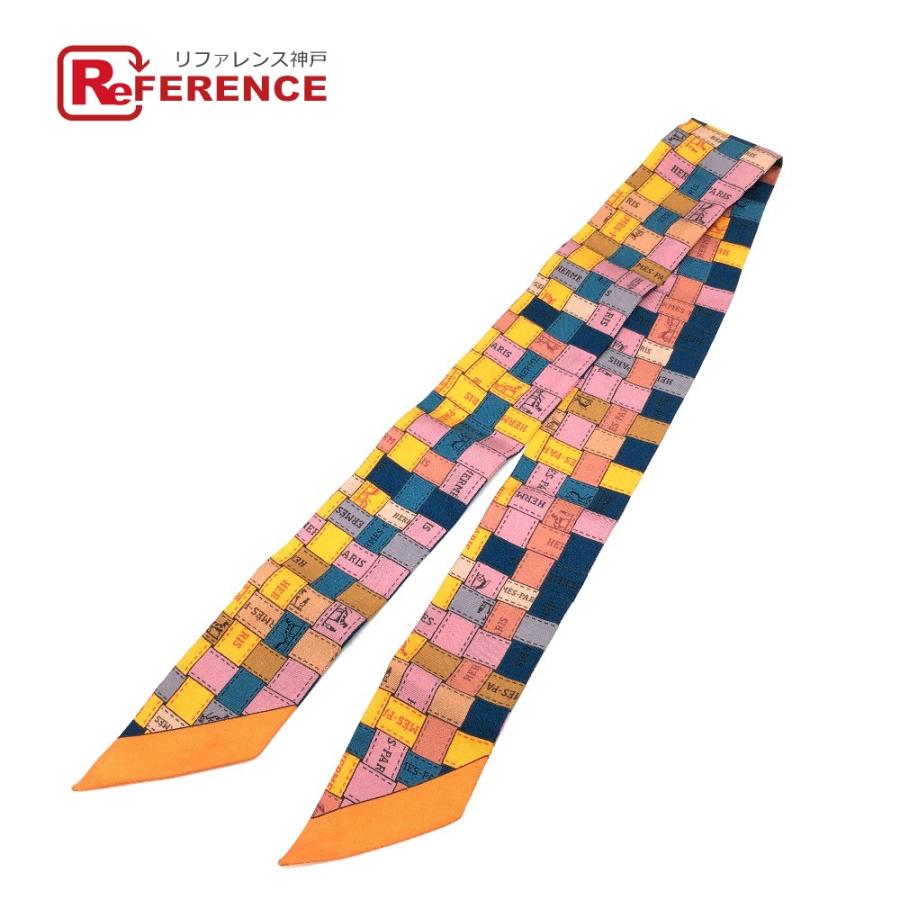 HERMES エルメス チェック/総柄 ボルデュック ツイリー スカーフ シルク マルチカラー レディース【中古】新品同様 | HERMES