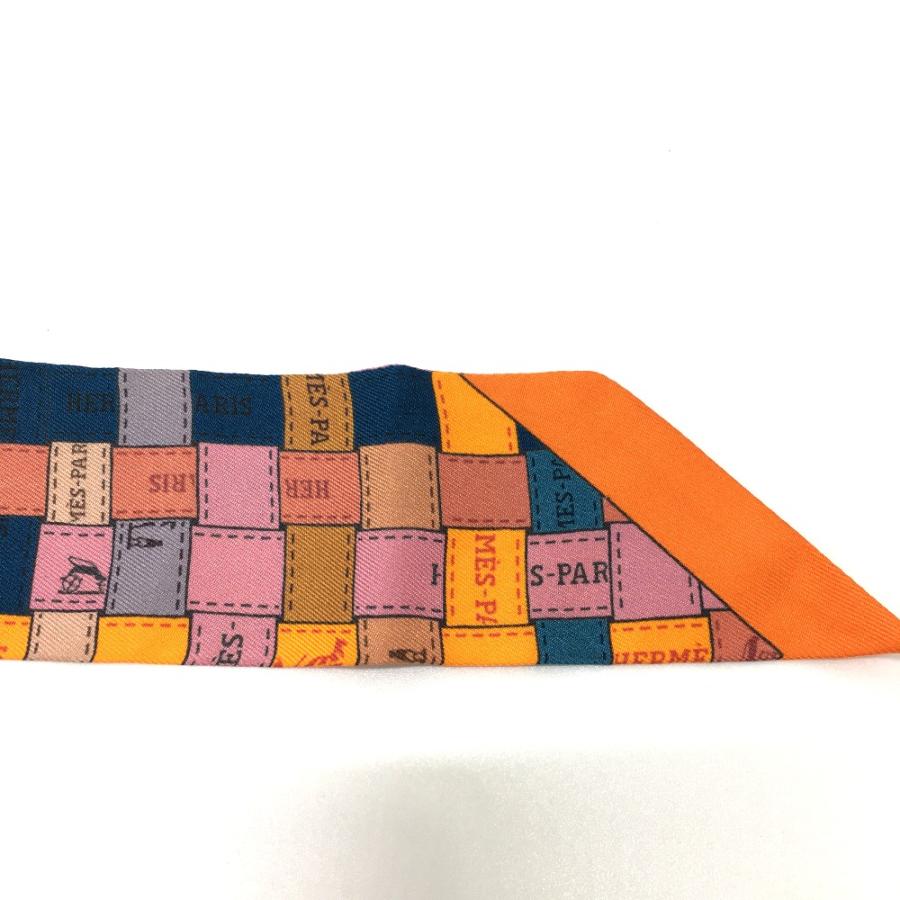HERMES エルメス チェック/総柄 ボルデュック ツイリー スカーフ シルク マルチカラー レディース【中古】新品同様 | HERMES | 01