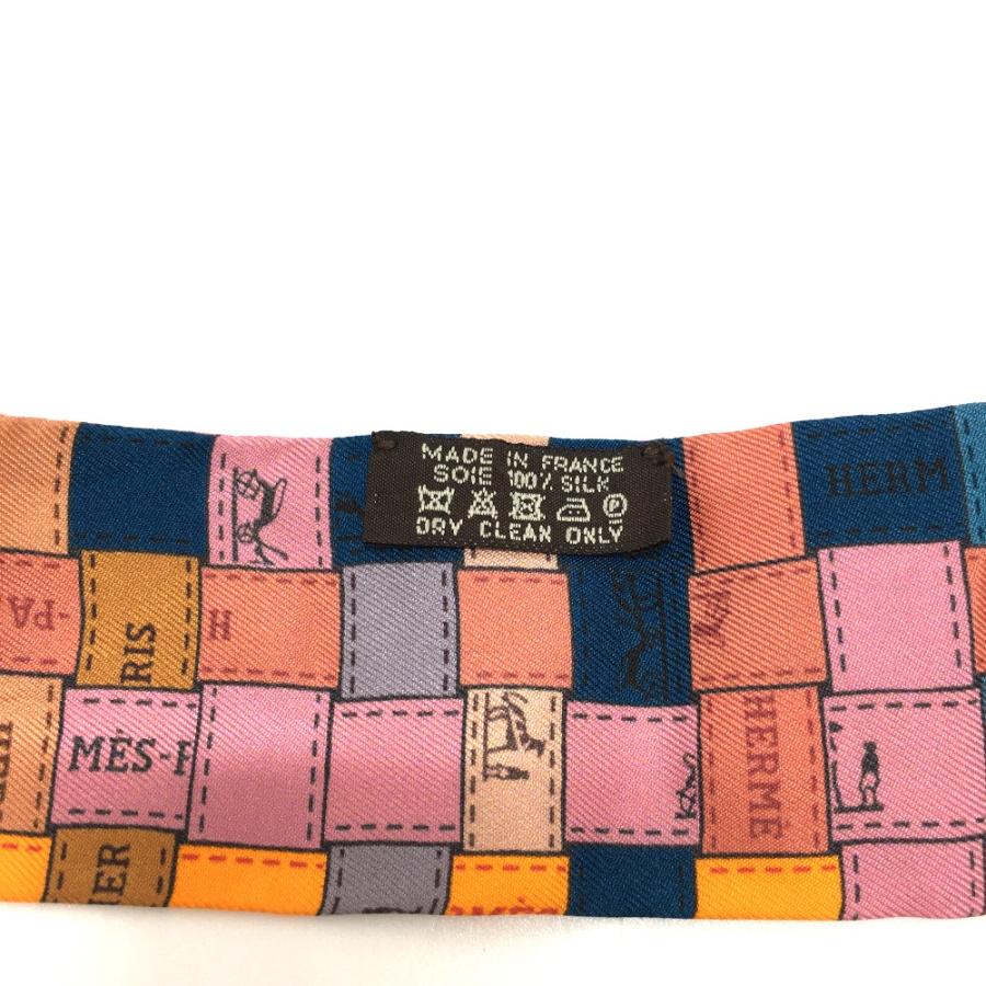 HERMES エルメス チェック/総柄 ボルデュック ツイリー スカーフ シルク マルチカラー レディース【中古】新品同様 | HERMES | 02