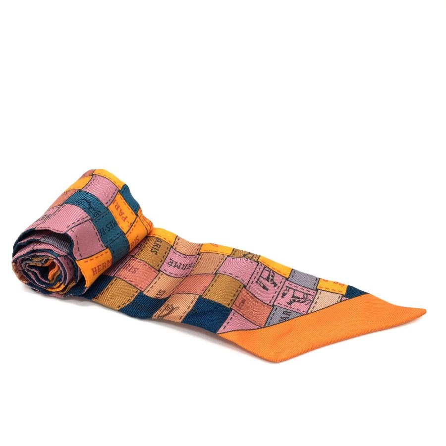 HERMES エルメス チェック/総柄 ボルデュック ツイリー スカーフ シルク マルチカラー レディース【中古】新品同様 | HERMES | 04